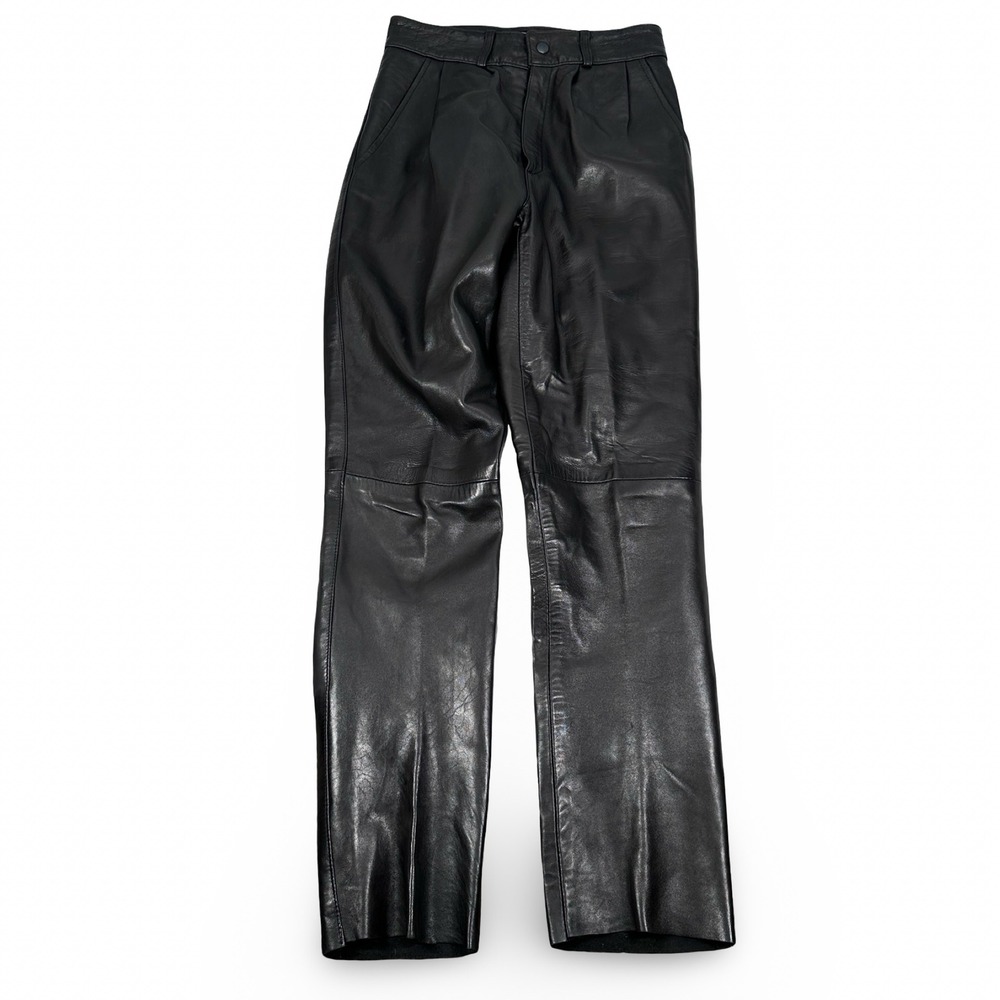 Empreinte Digitale Paris Black Leather Pants Made in France High Waist Size 40